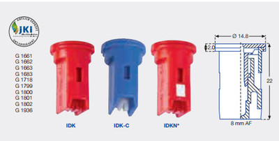 Компактні щілинні інжекторні плоскофакельні розпилювачі IDK 120-01-2